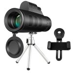 T�lescope monoculaire 40x60 hd, vision nocturne claire, avec support de tr�pied pour t�l�phone portable, ...