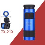 T�lescope monoculaire fmc hd 7 - 21x21, grande oculaire, texture antid�rapante, portable, roue de mise ...