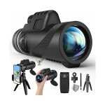 T�lescope monoculaire haute d�finition 12x50 avec adaptateur pour smartphone et tr�pied pour l'observation ...