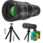 T�lescope monoculaire, monoculaire hd 16 x 52 avec support et tr�pied pour smartphone, objectif prisme ...