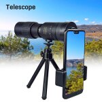 Tlescope monoculaire portable 4k 10 - 300x40mm, super tlobjectif, zoom, lentille optique pour tlphone ...