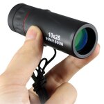 T�lescope monoculaire professionnel hd 10x25, lentille de poche � film vert pour la chasse, port�e touristique ...