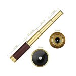 T�lescope r�tro pirate 25x30 monoculaire de poche �tanche et pliable avec �tui en cuir pour aventuriers ...