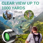 Tlescope zoom 10x42, binoculaire pliable  faible luminosit, vision nocturne pour voyage en plein air, ...