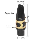 Ténor - embout de saxophone en plastique avec bouchon, boucle en métal, coussinet dentaire, accessoires ... Ténor - embout de saxophone en plastique avec bouchon, boucle en métal, coussinet dentaire, accessoires ...