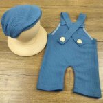 Tenue de photographie pour nouveau - né, casquette et bretelles, accessoires de studio photo, chapeau ... Tenue de photographie pour nouveau - né, casquette et bretelles, accessoires de studio photo, chapeau ...