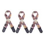 Tête de mort en cuir nylon imprimé fluorescent sangle de guitare folk sangle de guitare electrique, sangle ... Tête de mort en cuir nylon imprimé fluorescent sangle de guitare folk sangle de guitare electrique, sangle ...