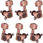 Tte de rglage pour guitare electrique, 6 pices, 3r + 3l, rouge, cuivre / bronze, chevilles de rglage, ...