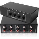Tggd - commutateur audio stro bidirectionnel, rpartiteur audio stro 4 en 1, bote de slection audio ...