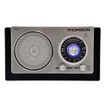 Thomson rt602 radio rtro fm / mw boitier en bois noir / argent