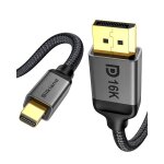 Tianyi - 16k cble mini displayport vers displayport 2. 1, 4k@240hz 8k@144hz, hdr, dsc1. 2a, g - sync ...