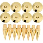 Tianyi - 8 paires de supports d'isolation de pointe de haut - parleur en cuivre 6 x 36 mm + tapis de ... Tianyi - 8 paires de supports d'isolation de pointe de haut - parleur en cuivre 6 x 36 mm + tapis de ...
