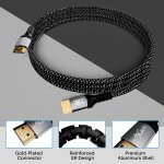 Tianyi - 8k câbles hdmi 2. 1 de 1. 5 mètre(lot de 2 ) - certifié ultra hd 48 gbps - haute vitesse - 4k@120 ... Tianyi - 8k câbles hdmi 2. 1 de 1. 5 mètre(lot de 2 ) - certifié ultra hd 48 gbps - haute vitesse - 4k@120 ...