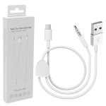 Tianyi - cble de charge usb c vers jack auxiliaire 3, 5 mm : charge audio de voiture 2 en 1 cble auxiliaire ...