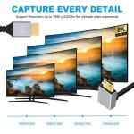 Tianyi - c�ble hdmi 2. 1, hdmi m�le vers mini hdmi m�le coud� � 90 degr�s vers le haut, 8k @ 60 hz, 4k ...