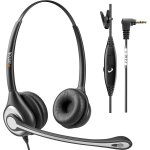 Tianyi - casque 2, 5 mm filaire binaural avec micro anti - bruit, wantek oreillette de centre d'appel ...