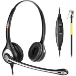Tianyi - casque de tlphone avec microphone antibruit, casque de bureau rj9 compatible avec yealink ...