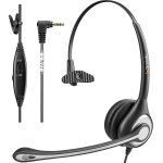 Tianyi - casque téléphonique avec prise jack 2, 5 mm avec microphone antibruit et contrôle du volume, ... Tianyi - casque téléphonique avec prise jack 2, 5 mm avec microphone antibruit et contrôle du volume, ...