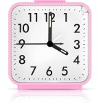 Tianyi - reveil analogique silencieux a piles, reveil matin, rveil pointeur lumineux, horloge de chevet, ...