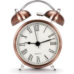 Tianyi - vintage retro rveil de voyage silencieux sans tic tac, analogique quartz horloge  double cloche ...