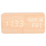 Tip gototop horloge de contrle du son rveil numrique led rveil en bois contrle du son 3 rglage ...