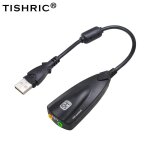 Tishric - carte son externe usb 5hv2, adaptateur audio 7. 1mm, casque, microphone, ordinateur portable, ...