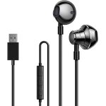 Tlp - ecouteurs intra - auriculaires usb filaire, 2, 5 m casque filaire avec micro contrle du volume, ...