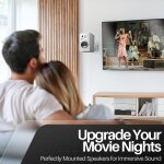 Tnp support mural universel pour enceinte satellite, fixation plafond avec rotule ajustable et inclinaison ...