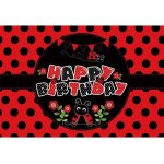 Toile de fond happy birthday 150 x 100 cm motif coccinelle rouge et noir thème animal photographie fond ... Toile de fond happy birthday 150 x 100 cm motif coccinelle rouge et noir thème animal photographie fond ...