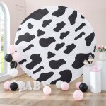 Toile de fond ronde en polyester - 220 cm - pour fte prnatale, mariage, fte d'anniversaire, dcoration ...