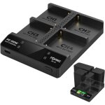 Toprig bc - 01 np - f chargeur de batterie rapide 100 w 4 canaux avec ecran lcd, entre usb - c pd compatible ...