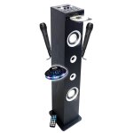 Tour de son lecteur cd et karaok inovalley hp49cd, 100w usb bluetooth radio fm, 2 microphones + supports ...