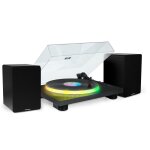 Tourne disque 33 / 45 / 78 tours bluetooth avec plateau lumineux led - big ben partybttdlight, avec enceintes ...