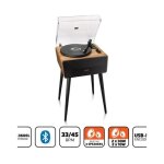 Tourne - disque avec haut - parleurs int�gr�s et bluetooth� - platine - disque sur pieds oakwood bois. ...