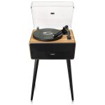 Tourne - disque avec haut - parleurs int�gr�s et bluetooth� - platine - disque sur pieds oakwood bois. ...