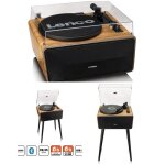 Platine vinyle tout - en - un - lenco - ls - 570ok - ch�ne sur pieds - bluetooth 5. 0 - haut - parleurs ...