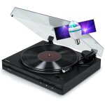 Tourne disque platine vinyle thomson tt350 noir 33 / 45 trs, lecture / retour du bras automatique, ampoule ... Tourne disque platine vinyle thomson tt350 noir 33 / 45 trs, lecture / retour du bras automatique, ampoule ...