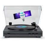 Tourne disque platine vinyle thomson tt355 noir 33 / 45 trs, lecture / retour du bras automatique, ampoule ... Tourne disque platine vinyle thomson tt355 noir 33 / 45 trs, lecture / retour du bras automatique, ampoule ...