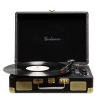 Tourne disque retro bluetooth noir - goodmans - 33 / 45 / 78