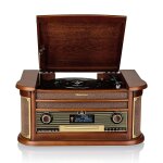 Tourne - disque roadstar hif - 1996d + bt - 33 / 45 / 78 tr / min, radio dab + / fm, cd / cdr / cdrw ...