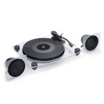 Tourne - disque vinyle 33 / 45 avec enceintes sans fil bigben td115csps, bluetooth, encodage du vinyle ...