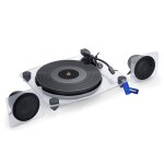 Tourne - disque vinyle 33 / 45 avec enceintes sans fil bigben td115csps, bluetooth, encodage du vinyle ...