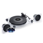 Tourne - disque vinyle 33 / 45 avec enceintes sans fil bigben td115csps, bluetooth, encodage du vinyle ...