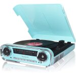 Tourne disque vinyle bluetoothplatine vinyle vintage haut - parleurs stro intgrsradio fm usb aux ...