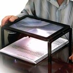 Trade shop - loupe de table lampe de cou support de lecture led fonctionnant sur piles Trade shop - loupe de table lampe de cou support de lecture led fonctionnant sur piles
