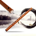 Traditionnel 6 trous bambou flte clarinette etudiant instrument de musique bois couleur