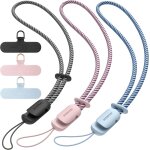 Trahoo - 3 pices dragonne pour tlphone portable, cordons avec 3 patch pour tlphone portable, lanire, ...