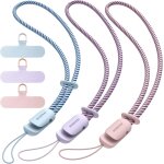 Trahoo - 3 pices dragonne pour tlphone portable, cordons avec 3 patch pour tlphone portable, lanire, ...