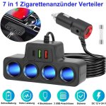 Trahoo - 7 - en - 1 multi prise chargeur allume cigare adaptateur, 120w 12v / 24v 4 prise chargeur allume ... Trahoo - 7 - en - 1 multi prise chargeur allume cigare adaptateur, 120w 12v / 24v 4 prise chargeur allume ...