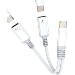 Trahoo - adaptateur casque usb c jack audio et charge pour iphone16 15pro compatible pour samsung s22 ...